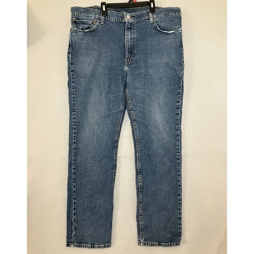 Levis 511 Jeans Mens 42 X 32 Blue Wash 5 Pocket Stretch